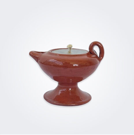 Tall Terracota Clay Candle